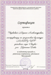 Сертификат за подготовку команды 2015 г